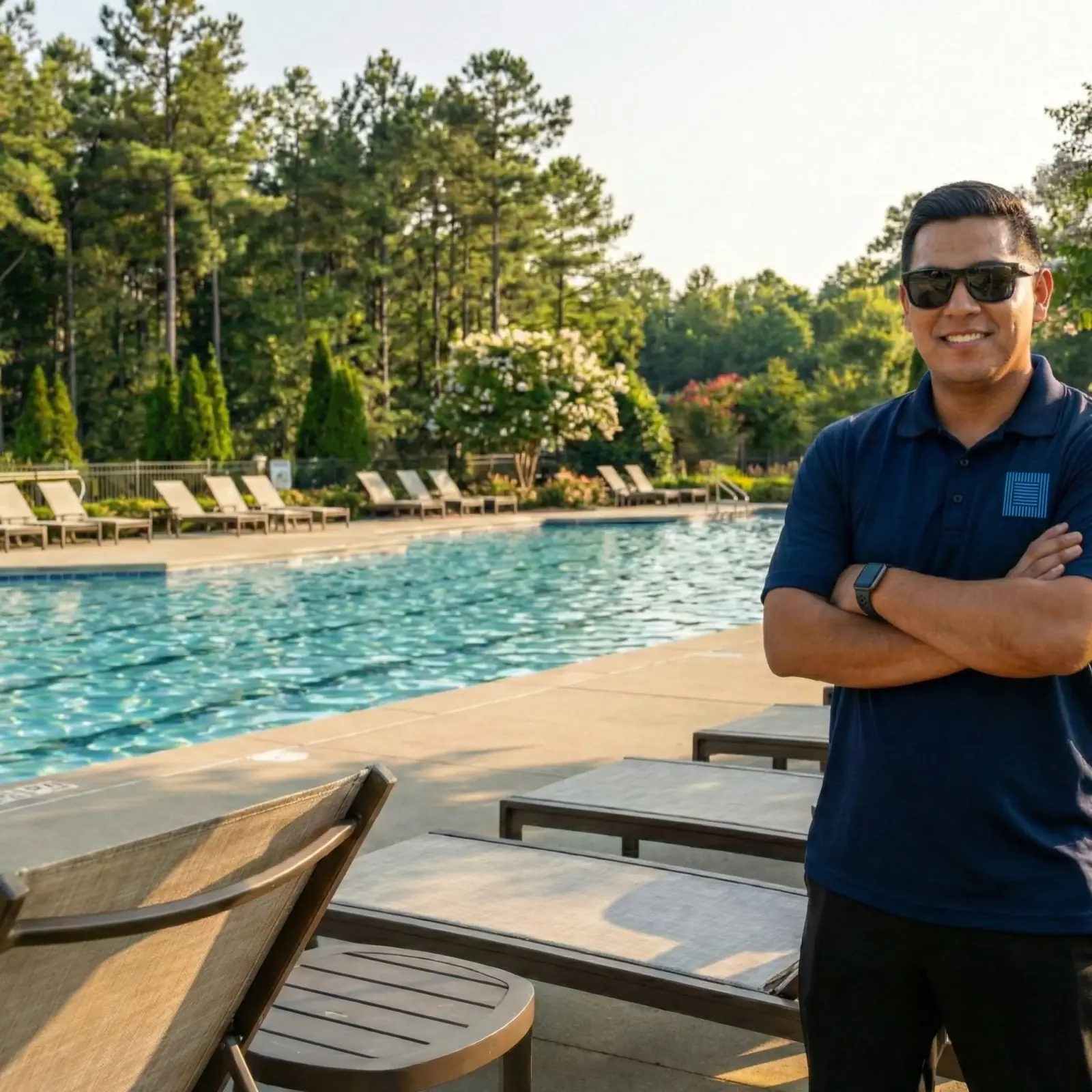 A trained TPAC pool attendant on duty at a Colorado community pool in the West region